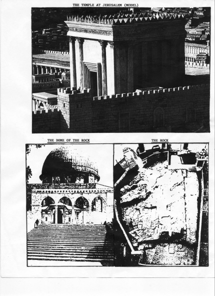 Temple Model, Dome of the Rock, and the Rock